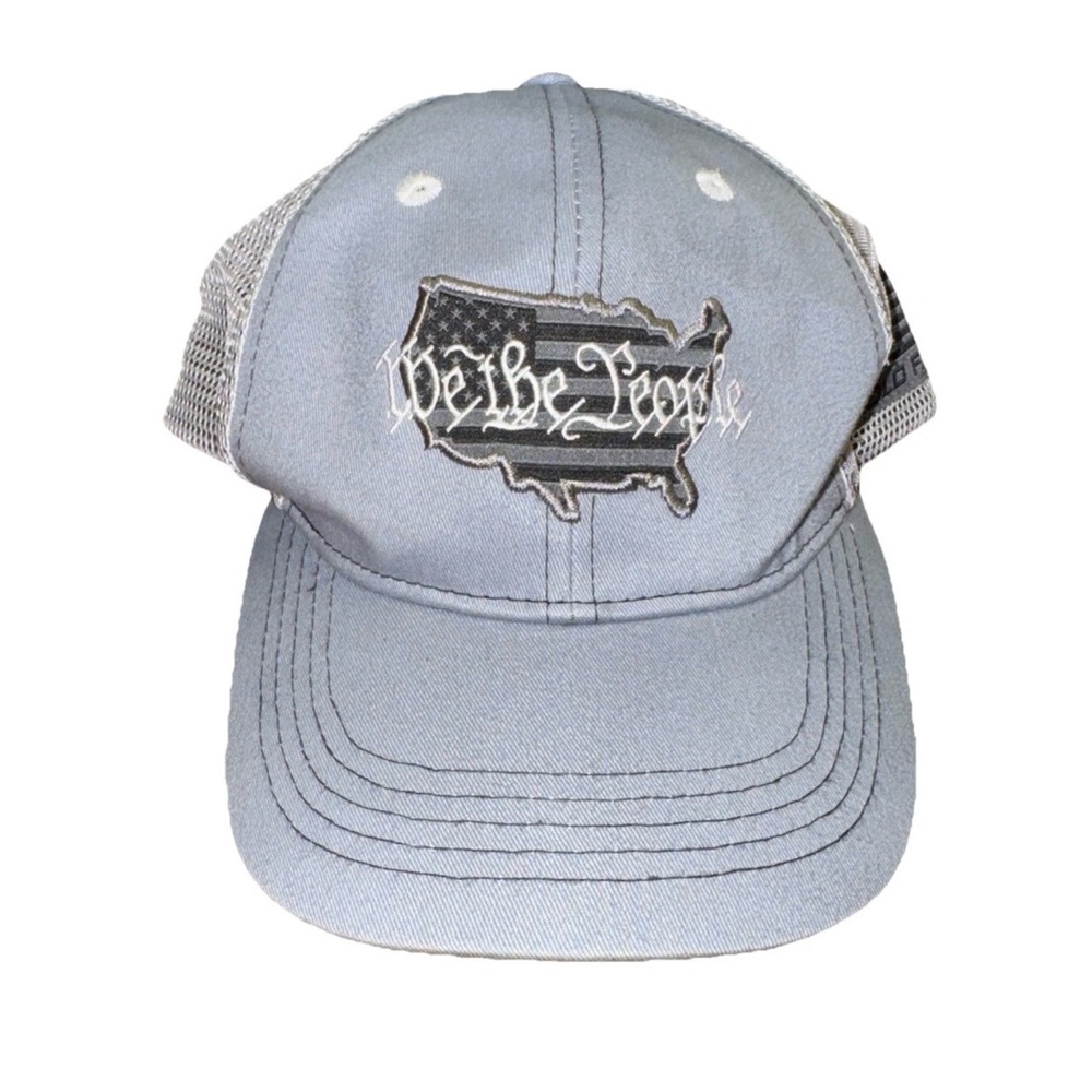 We The People Hold Fast Trucker Hat Gray‎ White USA USED